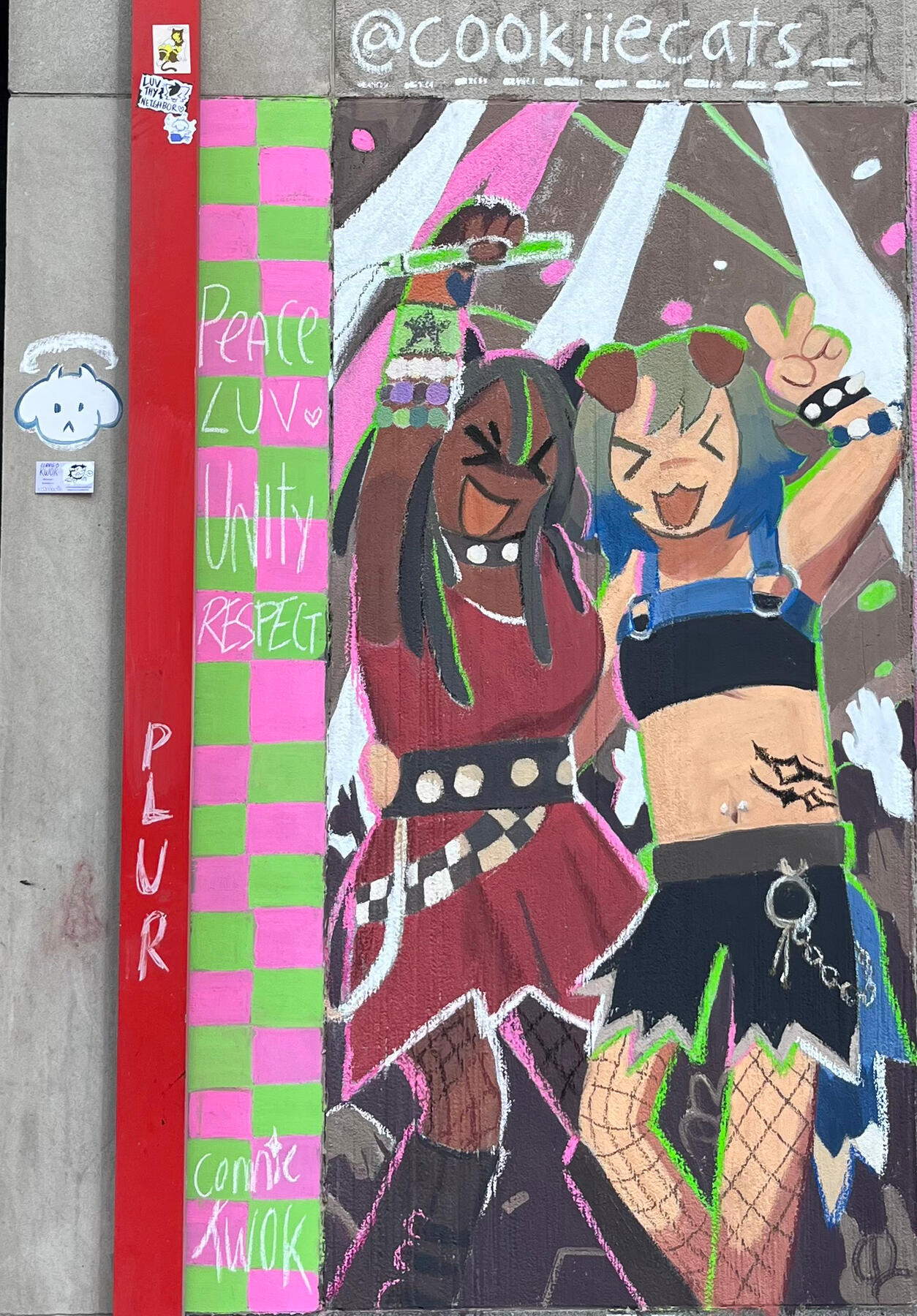 P.L.U.R. Chalk Mural